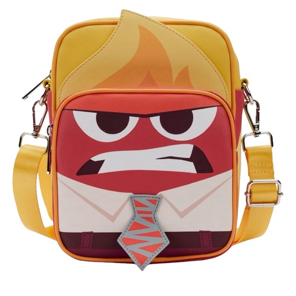 NEW Loungefly Disney Pixar Inside Out Movie Anger Crossbody Bag Purse - Picture 1 of 8